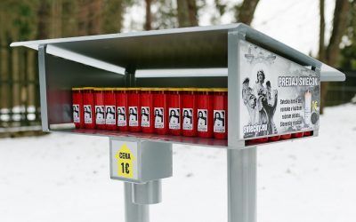 Predajný pult na sviečky