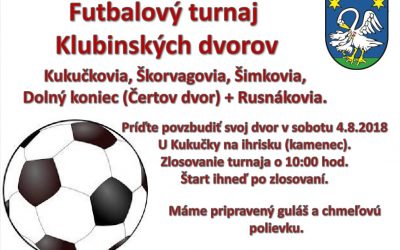 Futbalový turnaj Klubinských dvorov